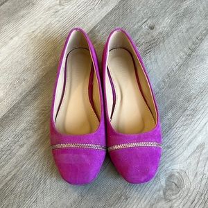 Hot pink flats